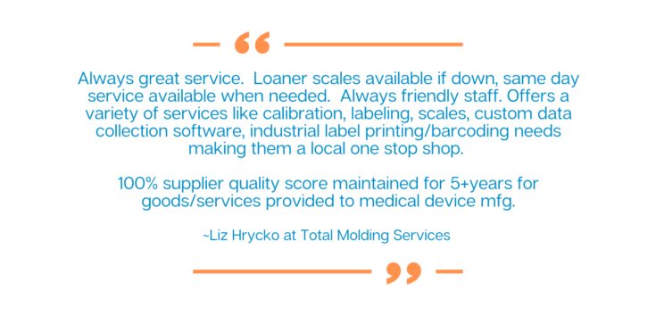 Calibration Services Testimonial